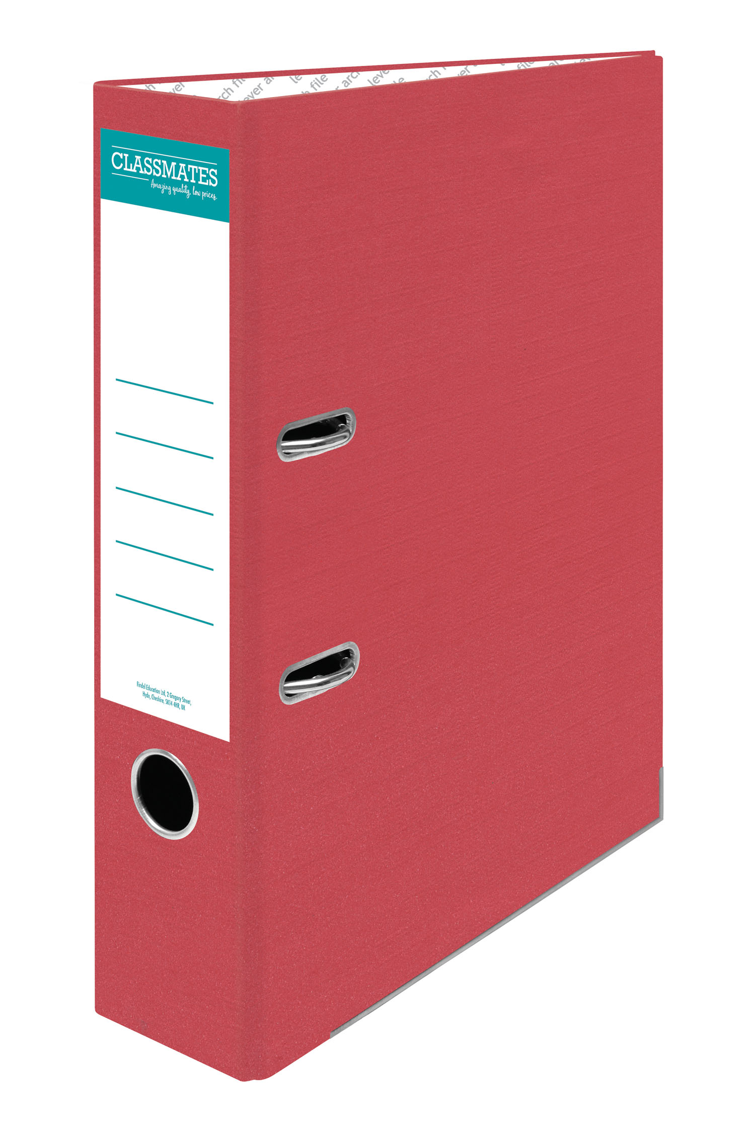 A1307808 Classmates A4 Lever Arch File Red Pack of 10 AtoZ Supplies